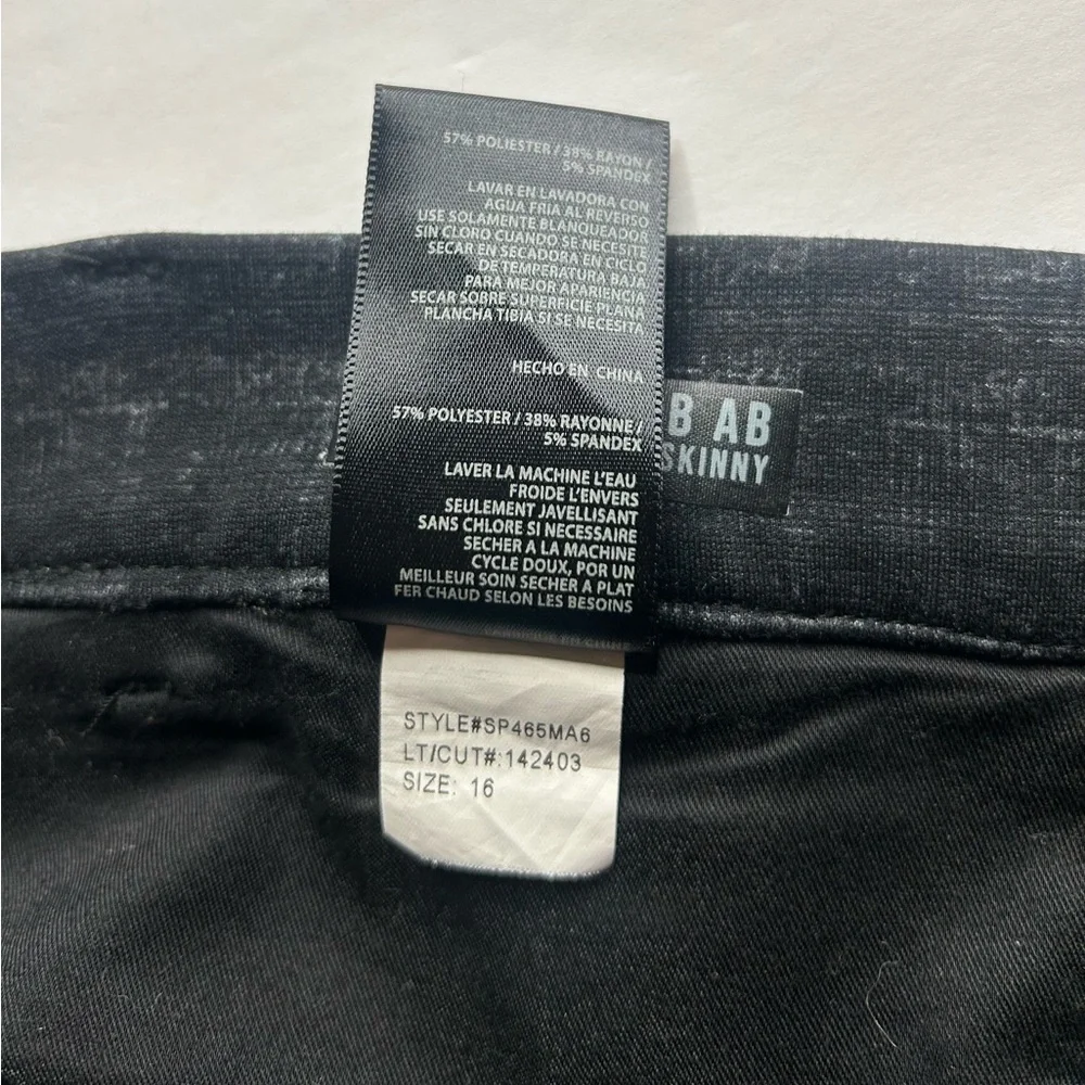 Kut from the Kloth Women’s Fab Ab Black Trouser skinny pants size 16 work wear